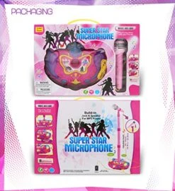 Mozlly Super Star Playset Karaoke For Kids - Pink Microphone With Adjustable Mic Stand, Buit-in Jack & Speaker For MP3 Player, Play And Sing Along With Music & Lights, Karaoke Entertainment For Kids 13 Mozlly Super Star Playset Karaoke For Kids - Pink Microphone With Adjustable Mic Stand, Buit-in Jack & Speaker For MP3 Player, Play And Sing Along With Music & Lights, Karaoke Entertainment For Kids -Folkmanis Toys Shop 51XuezWhFFL