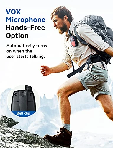 MTM Walkie Talkies For Adults 4 Pack, 22 Channels Two-Way Radios, Hands-Free VOX, Auto Squelch, LCD Display, Long Range Walkie Talkies For Kids Family Outdoor Camping Hiking (Red) 6 MTM Walkie Talkies For Adults 4 Pack, 22 Channels Two-Way Radios, Hands-Free VOX, Auto Squelch, LCD Display, Long Range Walkie Talkies For Kids Family Outdoor Camping Hiking (Red) - Image 4