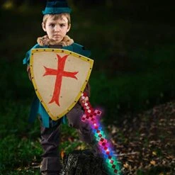 Fun Central LED Light Up Pixel 8-Bit Toy Sword For Kids - Red 9 Fun Central LED Light Up Pixel 8-Bit Toy Sword For Kids - Red -Folkmanis Toys Shop 51Y00dWnaTL