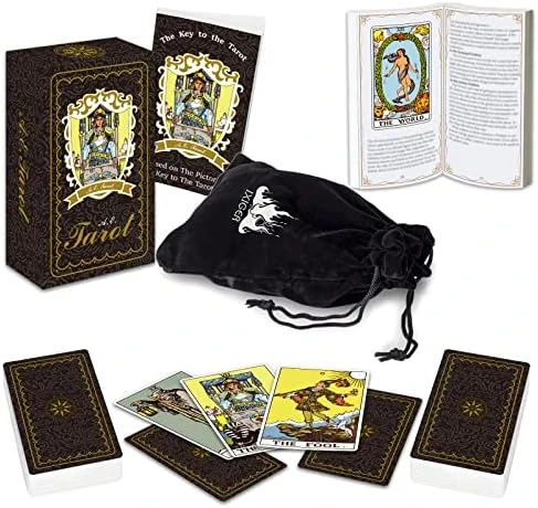 IXIGER Tarot Cards With Guide Book,78 Original Tarot Cards Deck Fortune Telling Game For Beginners&Expert Readers,Classic Tarot Deck Standard Size 4.75" X 2.76",Tarot Cards With Bag And Chakra Stoneag 6 IXIGER Tarot Cards With Guide Book,78 Original Tarot Cards Deck Fortune Telling Game For Beginners&Expert Readers,Classic Tarot Deck Standard Size 4.75" X 2.76",Tarot Cards With Bag And Chakra Stoneag - Image 4