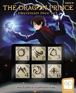 USAopoly The Dragon Prince Premium Dice Set | Collectible D6 Dice With Collectible Tin Case | Based On The Hit Netflix Show | Officially Licensed Dragon Prince Gift & Merchandise 11 USAopoly The Dragon Prince Premium Dice Set | Collectible D6 Dice With Collectible Tin Case | Based On The Hit Netflix Show | Officially Licensed Dragon Prince Gift & Merchandise -Folkmanis Toys Shop 51Y8koRRkcL