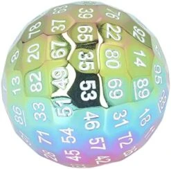 D100 Metal Dice, Easy To Read Polyhedral Game Toys D100 Face Dice With Velvet Bag For Over 14 Years Old(Brass) -Folkmanis Toys Shop 51YDR15pT1L. AC