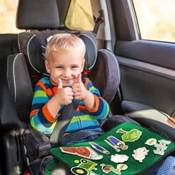 CHEFAN 2 Pack Felt Bag For Felt Figures, 2 Pack Portable Felt Board For Kids, Travel Felt Storyboard, Preschool Felt Stories Activities Play Kits, Board Only, Blue&Green -Folkmanis Toys Shop 51YH5TCkguL