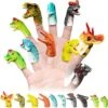 20 Pcs Dinosaur Finger Puppets Dinosaur Head Finger Toys Dinosaur Birthday Party Supplies Kids Party Favors Dinosaur Hand Puppets Realistic Dinosaur Toys For Teens Adults Birthday Party Favor Supplies