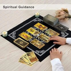 SIOKUY Tarot Cards Deck, Luxury Tarot Card Deck, Splendid Classic Tarot Deck, Durable Waterproof Gold Foil Tarot Decks For Beginners (Black Gold) -Folkmanis Toys Shop 51YMHWHKMbL