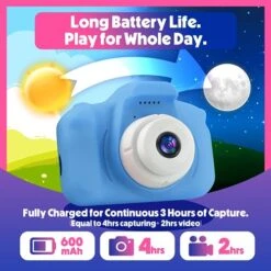 Kids Camera Toddler Toys, 1080P HD Video Digital Video Camera For Boys And Girls, Selfie Camera With 32GB Card And Cartoon Soft Silicone Cover, Christmas Birthday Gifts Portable Toy For Boys And Girls -Folkmanis Toys Shop 51YYRhAyuSL