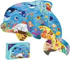 RELOVS Jigsaw Puzzles For Kids Ages 4-8, 8-10, Children Interesting Animal Shaped Puzzle Learning Educational Toys Gifts Games For Boys And Girls (Crocodile-154 Pieces) -Folkmanis Toys Shop 51Ydpg9HGzL. AC
