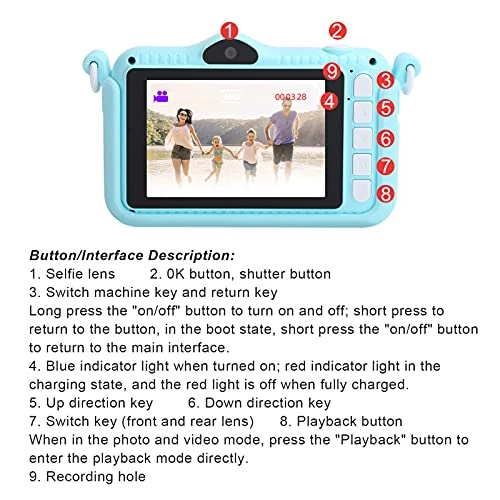 Kids Digital Camera With Dual High Definition 3000W 3.5in IPS Screen WiFi Games Filters,Cute Kid's Camera Perfect Toy Gift For Toddlers And Kids 7 Kids Digital Camera With Dual High Definition 3000W 3.5in IPS Screen WiFi Games Filters,Cute Kid's Camera Perfect Toy Gift For Toddlers And Kids - Image 5