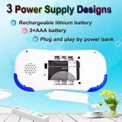 Beijue Handheld Games For Kids Adults 3.0'' Large Screen Preloaded 218 Classic Retro Video Games Seniors Rechargeable Electronic Game Player Birthday Xmas Present (Blue) -Folkmanis Toys Shop 51YhY2i5G5L