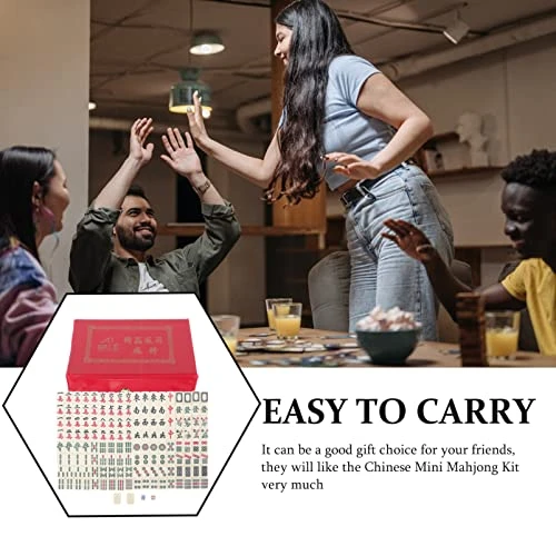 INOOMP Mahjong Sets Travel Mini Mahjong Set Traditional Chinese Version Game Portable Acrylic Material -Jong Tile Set With Carrying Case For Travel Friend Family Leisure Time Mini Toys 5 INOOMP Mahjong Sets Travel Mini Mahjong Set Traditional Chinese Version Game Portable Acrylic Material -Jong Tile Set With Carrying Case For Travel Friend Family Leisure Time Mini Toys - Image 3