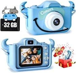 CIMELR Kids Camera Toys For 3-12 Year Old Boys/Girls, Kids Digital Camera For Toddler With 1080P Video, Chritmas Birthday Festival Gifts For Kids, Selfie Camera For Kids, 32GB SD Card(Pink) -Folkmanis Toys Shop 51Yr6JQr9L. AC