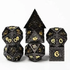 UDIXI Metal DND Dice Set, 7PCS Polyhedral D&D Dice Set Dragon D N D Dice For Dungeons And Dragons, Metal Dice Set D&d For Role Playing Dice (Black 12) 26 UDIXI Metal DND Dice Set, 7PCS Polyhedral D&D Dice Set Dragon D N D Dice For Dungeons And Dragons, Metal Dice Set D&d For Role Playing Dice (Black 12) -Folkmanis Toys Shop 51YuU7QxGzL. AC