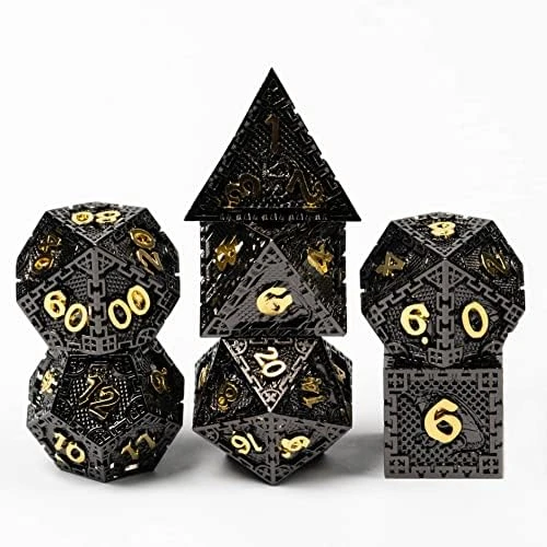 UDIXI Metal DND Dice Set, 7PCS Polyhedral D&D Dice Set Dragon D N D Dice For Dungeons And Dragons, Metal Dice Set D&d For Role Playing Dice (Black 12) 12 UDIXI Metal DND Dice Set, 7PCS Polyhedral D&D Dice Set Dragon D N D Dice For Dungeons And Dragons, Metal Dice Set D&d For Role Playing Dice (Black 12) - Image 10