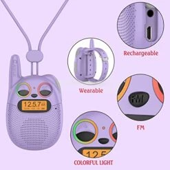 Qniglo Kids Walkie Talkies 3 Pack Rechargeable Wrist Walkie Talkies For Kids Long Range, Perfect Outdoor Kids Toys Gifts For 3+ Years Old Boys Girls For Camping Hiking Adventures -Folkmanis Toys Shop 51Z0Tw4S5fL