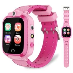 Kids Smart Watch For Girls Toys For 3-10 Year Old Girls, 1.44" HD Touch Screen With 24 Puzzle Games Music Player Dual Camera 12/24 Hr Pedometer Flashlight Birthday Gift For Girls Kids Age 5 6 7 8