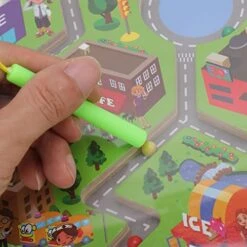 SPYMINNPOO Magnet Toys, Kids Puzzle Activity Magnet MazeToys Wooden Magnetic Maze Early Education Game For Toddlers 2 Colors -Folkmanis Toys Shop 51ZF1B4sy9L