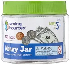 Learning Resources Money Jar, Play Money, Play Money For Kids, Counting, Bills And Coins, Homeschool, Math, Pretend Money, Ages 3+