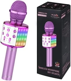 Toys For Girls Karaoke Microphone - Portable Wireless Bluetooth Karaoke Mic Machine With Flashlights, 3 4 5 Year Old Girl Birthday Gifts,Kids Toys For 6 7 8 9 10 Year Old Girl Stuff Teen Girl Gifts -Folkmanis Toys Shop 51ZSpnq9NvL. AC