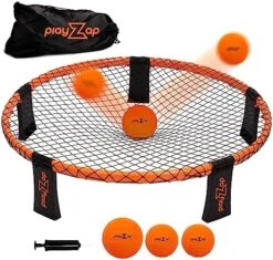 PlayZap Roundnet Ball Beach Ball Game Set Outdoor Indoor Team Sports Ball Game Backyard Lawn Kids Teenager Adult Gift For Friends Family Orange -Folkmanis Toys Shop 51ZX1z1 wvL. AC