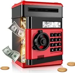 SHOMOTE Kids Piggy Bank, Auto Scroll Paper Money Bank, Electronic ATM Machine With Safe Password, Coin Bank, Gifts Toys For 3 4 5 6 7 8 9 10 Years Old Boys Girls (Blue) -Folkmanis Toys Shop 51ZhnxAdbjS. AC 1