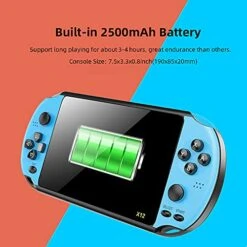 Handheld Game Console 5.1 Inch Pro Retro Games Consoles Built-in Classic Games Rechargeable Battery Portable Style Game Consoles X12 Blue -Folkmanis Toys Shop 51ZjAr7eiVL