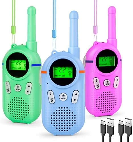 Wcfish Walkie Talkies For Kids, 2 Pack 22 Channels 2 Way Radio With Backlight LCD Flashlight, 3KMs Long Range Kids Toys For 3-12 Years, Children's Outdoor Adventure Camping Hiking Game (Green+Pink) 10 Wcfish Walkie Talkies For Kids, 2 Pack 22 Channels 2 Way Radio With Backlight LCD Flashlight, 3KMs Long Range Kids Toys For 3-12 Years, Children's Outdoor Adventure Camping Hiking Game (Green+Pink) - Image 8