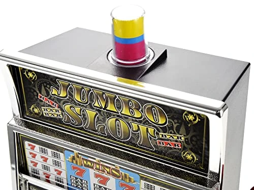 PowerTRC Jumbo Slot Machine Coin Bank | Casino Toy Slots Piggy Bank | Flashing Lights And Jackpot Sounds 6 PowerTRC Jumbo Slot Machine Coin Bank | Casino Toy Slots Piggy Bank | Flashing Lights And Jackpot Sounds - Image 4