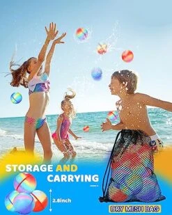 SOPPYCID 15Pcs Reusable Water Balloons, Reusable Water Balls For Kids, Easy To Fill, No Mess, Rainbow Water Balloons For Boys And Girls, Pool Outdoor Toys For Water Balloon Fights, Beach, Bath Time -Folkmanis Toys Shop 51a7SGKujiL