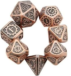 Dragon Scale Metal DND Dice Set Of 7 Pieces Polyhedron Steampunk Design D&D Dice Set With Gift Metal Box And Numbers For Dungeons & Dragons RPG Role Playing And Pathfinder Dice Games（Navy Blue -Folkmanis Toys Shop 51a8W6lm1WS. AC