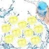 WELTRXE Reusable Water Balloons Self Sealing Water Bombs Splash Ball Quick Fill Water Balls Silicone Water Balloons For Kids Adults Outdoor Activities, Pool Games, Water Games Toy (10 Pcs, Yellow)