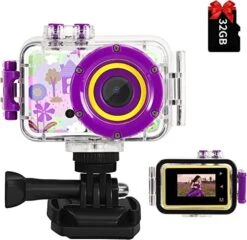 Underwater Kids Camera Toys For Kids 3-8 Boys Girls, Waterproof Kids Digital Camcorder Sports Video Camera, Toddler Kids Toys For 3 4 5 6 7 8 Year Old Birthday Gifts With 32GB SD Card(Blue) -Folkmanis Toys Shop 51aJqAQ6VHL. AC