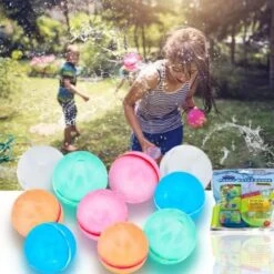 ZUPIIY Reusable Water Balloons, Summer Water Toys, Outdoor Toys, Pool Toys, Self-Sealing Water Bomb For Kids Adults, Silicone Water Ball Easy Quick Fill, Fun Splash Water Bomb Party Supplies(6 PCS) -Folkmanis Toys Shop 51aKQ2cCOLL. AC 3