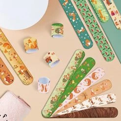 GENERIC Fox Party Favors 48 PCS Forest Fox Slap Bracelets Cartoon Forest Animals Party Wristbands For Kids Boys Girls Woodland Party Supplies Birthday Party Baby Shower Carnival Prizes Gifts Classroom Rewards -Folkmanis Toys Shop 51aT7uz6PTL