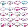 JOTIKO 20 Psc Bracelets For Little Girls - Princess Birthday Party Favors Goodie Bag Pinata Stuffers, Cute Friendship Rainbow Beaded Bracelet Play Jewelry Unicorn Mermaid Animals Wooden Charms Classroom Exchange Gifts -Folkmanis Toys Shop 51aXEr0269L