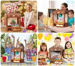 Cxjoigxi Mini Claw Machine For Kids Adults With Prizes,Volume Control And 60 Seconds Countdown,2 Power Supply Modes,Gumball Candy Vending Machines Toys For 4-7 8-12 Year Old Boy Girl Gift Ideas-Bear -Folkmanis Toys Shop 51aXcH1rDoL