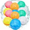Reusable Water Balloons For Quick Water Filling, Beach Pool Patio Water Toys,Set Summer Splash Party Easy Quick Fun Outdoor Backyard For Swimming Pool… (12pcs)