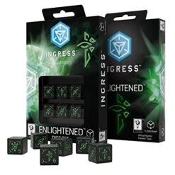 Q WORKSHOP Ingress Enlighetend 6 D6 RPG Ornamented Dice Set -Folkmanis Toys Shop 51aiE2lkISL