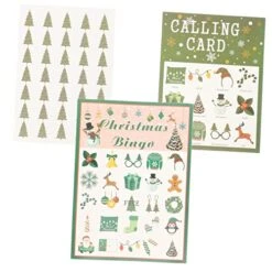 SAFIGLE 1 Set Funny Bingo Game Xmas Party Supplies Halloween Bingo Game Card Christmas Decor Christmas Party Game Supplies Christmas Bingo Game Party Ornaments Decorate Portable Toy