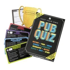 Talking Tables Pub Quiz At Home Kit | Host Your Own Games Night | Adults, After Dinner, Trivia, General Knowledge, Family, Friends, Teams, Questions, Christmas, Birthday, Present -Folkmanis Toys Shop 51amDrl3ozL