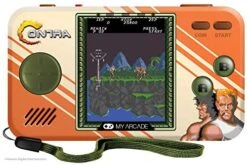 My Arcade Contra Pocket Contra And Super Contra, CO/VS Link For CO-OP Action, Full Color Display, Volume Controls, Headphone Jack, Battery Or Micro USB Powered (DGUNL-3281) - Electronic Games