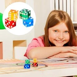 FOMIYES Mini Toys Liars Dice Educational 4Pcs Precision Acrylic Dices 19mm Casino Craps Dice With Razor Edges And Corners Entertainment Dies Set Game Pieces For RPG Poker Cars Suit Car Toys