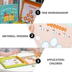 TOYANDONA Wooden Montessori Math Board Magnetic Numbers Learning Busy Board Kids Counting Puzzle Family Interactive Brain Teaser Toys For Kids Mathematical Thinking Training 11 TOYANDONA Wooden Montessori Math Board Magnetic Numbers Learning Busy Board Kids Counting Puzzle Family Interactive Brain Teaser Toys For Kids Mathematical Thinking Training -Folkmanis Toys Shop 51b3XTGEIRS