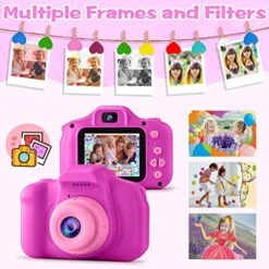 PROGRACE Kids Camera Girls Gift - Dual Selfie Kids Digital Camera Age 3 4 5 6 7 8 9 Year Old Children Camera Toys Christmas Birthday Gift Age 3-12 Toddler Camera Kids Video Camcorder Recorder -Folkmanis Toys Shop 51bGF9vRHjL