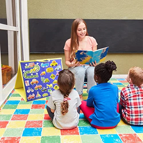 Utobanh Children Early Education Felt Board, Daycare Classroom Felt Learning Board, Suitable For Children's Preschool Learning Kindergarden Car Vihicle Education Storytelling Activity Gift - 54 Felt Pieces 5 Utobanh Children Early Education Felt Board, Daycare Classroom Felt Learning Board, Suitable For Children's Preschool Learning Kindergarden Car Vihicle Education Storytelling Activity Gift - 54 Felt Pieces - Image 3