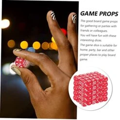 SAFIGLE 100pcs Desktop Accessories Role Playing Dice Red White Dice Game Dice Drinking Dice Party Digit Dices Big Dice Party Accessories Game Props Gift Card Christmas Child -Folkmanis Toys Shop 51bZTHUcQAL