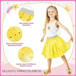 Princess Dress Up Toys & Jewelry Boutique - Complete Set With Costumes, Skirts, Shoes, Crowns, Accessories - Ideal Girls Role Play Gift For 3 4 5 6 Year Toddler Birthday Parties Party Favors -Folkmanis Toys Shop 51bbGVuXUjL
