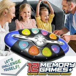 ICore Electronic Flashing Memory Game | 12-in-1 Handheld Brain Game For Kids | 1 Or 8 Players STEM Toy For Kids Boys And Girls | Fun Birthday Gift Toy For Kids Ages 6-12 Years Old 7 ICore Electronic Flashing Memory Game | 12-in-1 Handheld Brain Game For Kids | 1 Or 8 Players STEM Toy For Kids Boys And Girls | Fun Birthday Gift Toy For Kids Ages 6-12 Years Old -Folkmanis Toys Shop 51bfOVRStaL