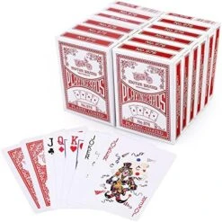 LotFancy Playing Cards, Poker Size Standard Index, 12 Decks Of Cards, For Blackjack, Euchre, Canasta Card Game, Casino Grade, Blue Or Red -Folkmanis Toys Shop 51brFJNi5L. AC