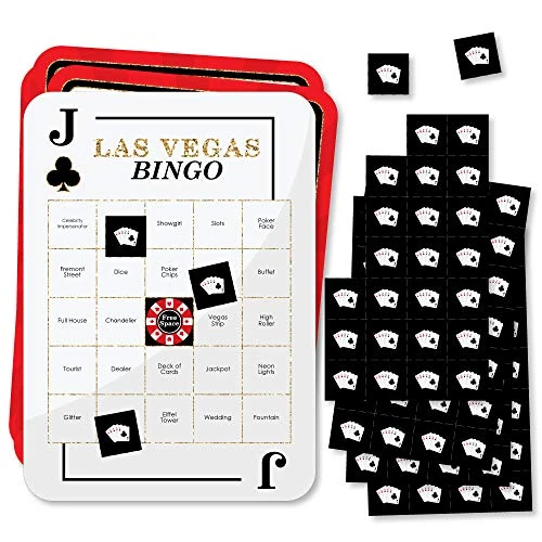 Big Dot Of Happiness Las Vegas - Bar Bingo Cards And Markers - Casino Party Bingo Game - Set Of 18 3 Big Dot Of Happiness Las Vegas - Bar Bingo Cards And Markers - Casino Party Bingo Game - Set Of 18