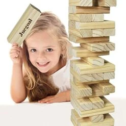 Juegoal 54 Piece Giant Tumble Tower, Wooden Block Game With Gameboard, Canvas Bag For Outdoor Yard Playing,6.9 X 6.9 X 24 Inches 19 Juegoal 54 Piece Giant Tumble Tower, Wooden Block Game With Gameboard, Canvas Bag For Outdoor Yard Playing,6.9 X 6.9 X 24 Inches -Folkmanis Toys Shop 51c81rNJWBL